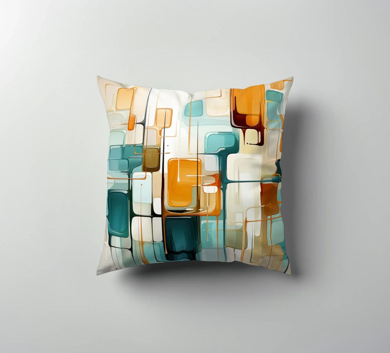 Abstract forms decorative cushion by Imagine