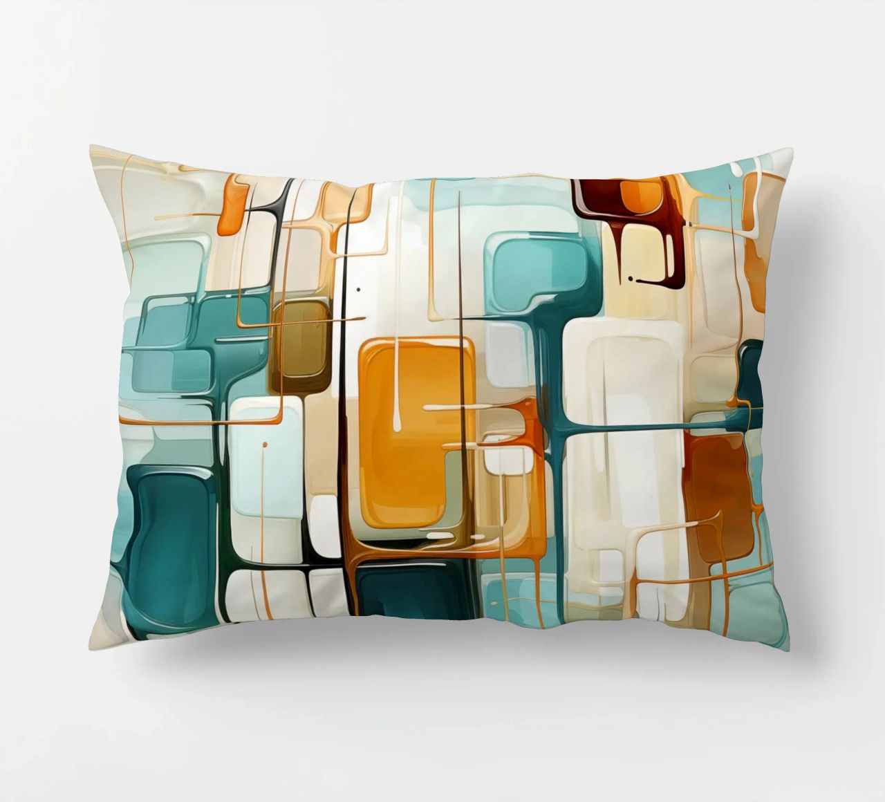 Abstract forms decorative cushion by Imagine