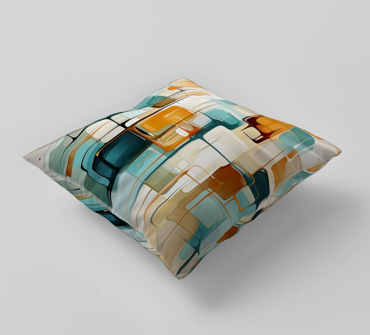 Abstract forms decorative cushion by Imagine