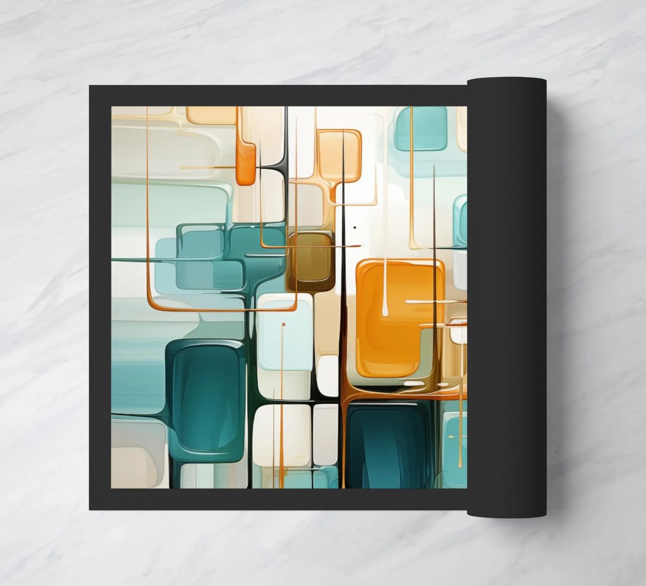 Abstract forms doormat by Imagine