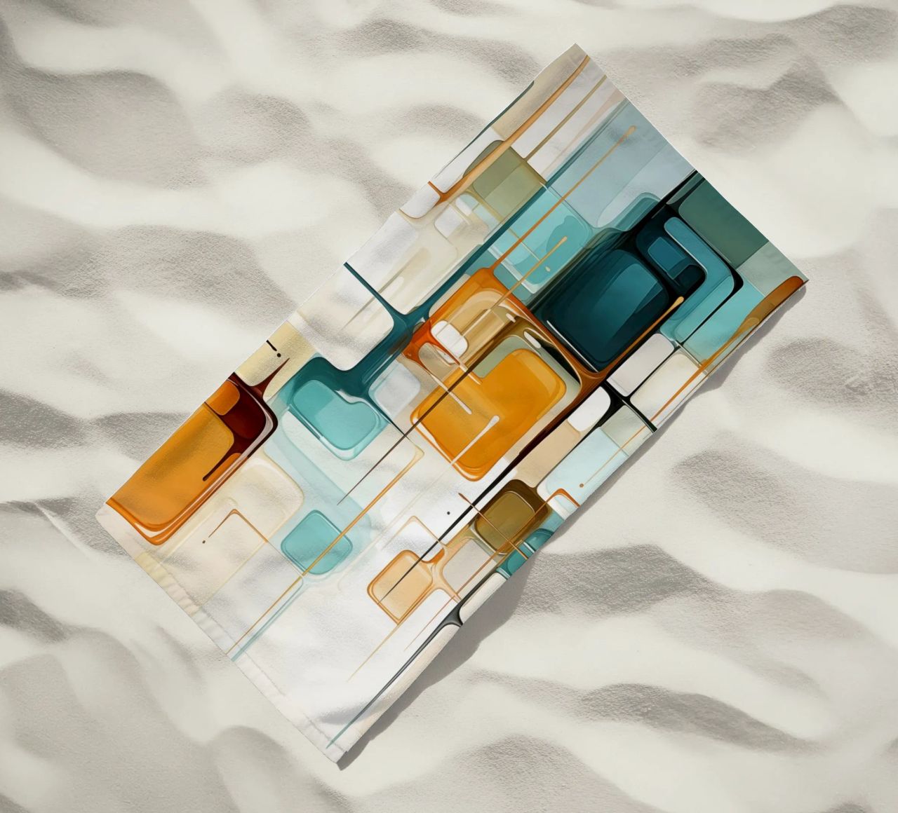 Abstract forms beach towel by Imagine