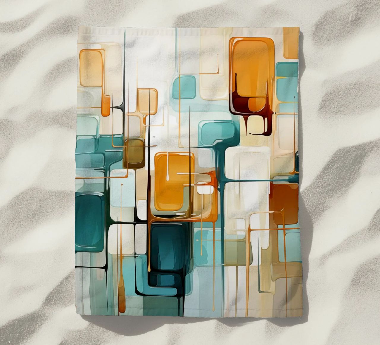 Abstract forms beach towel by Imagine