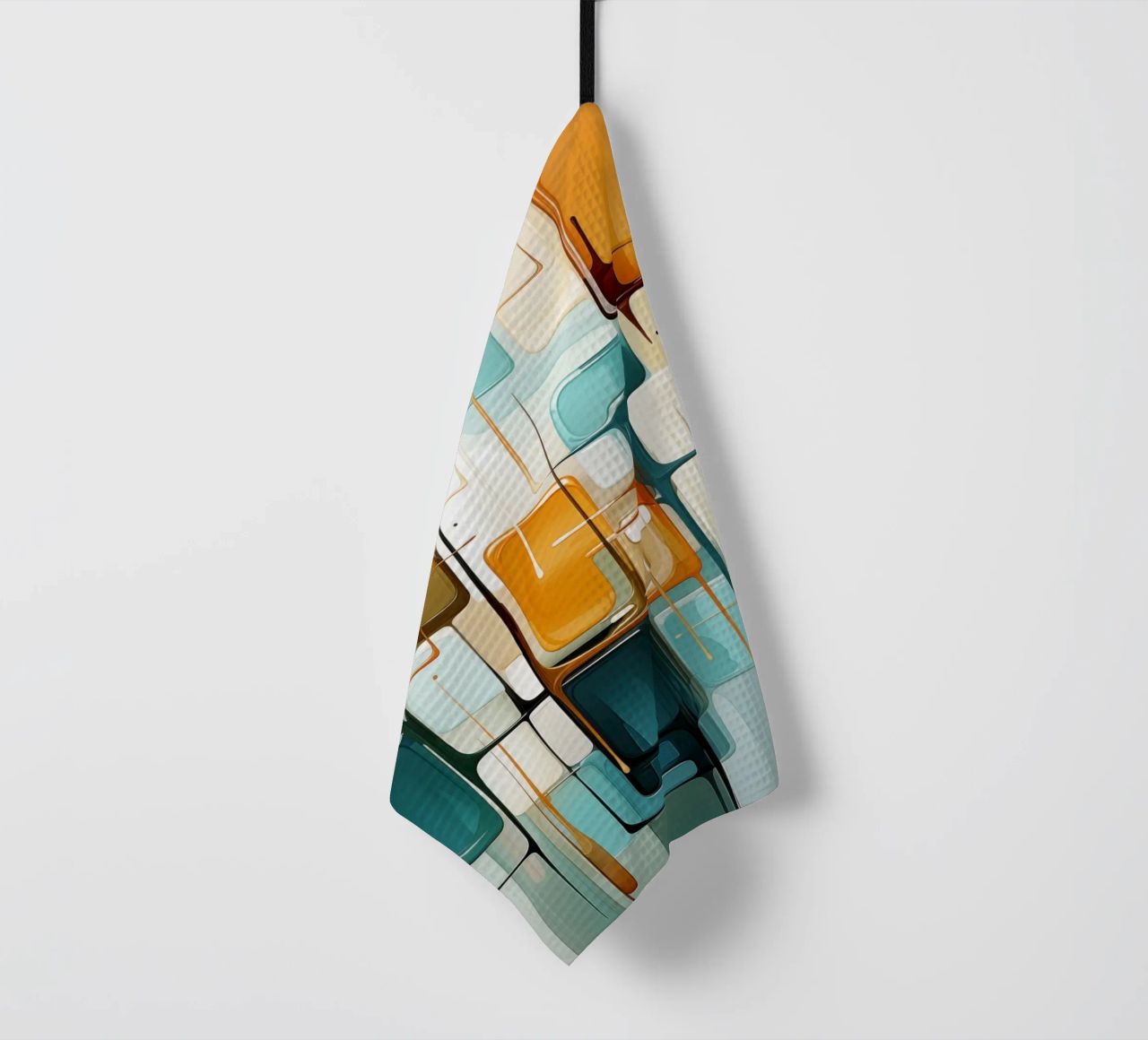 Abstract forms tea towel by Imagine