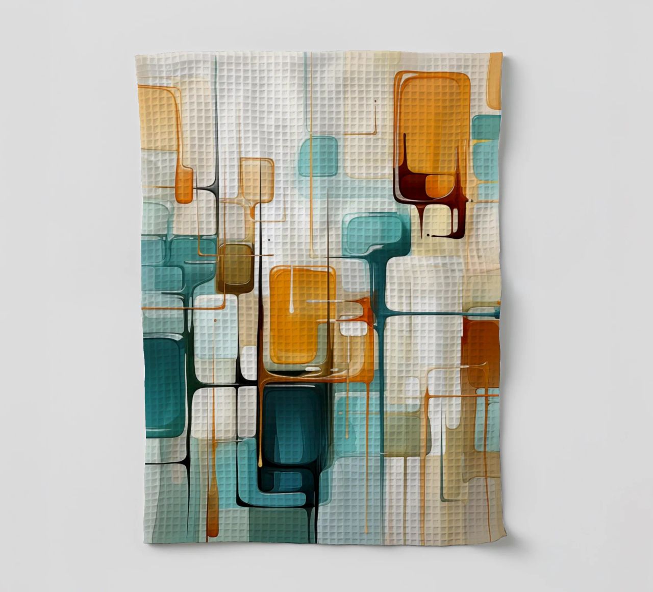 Abstract forms tea towel by Imagine