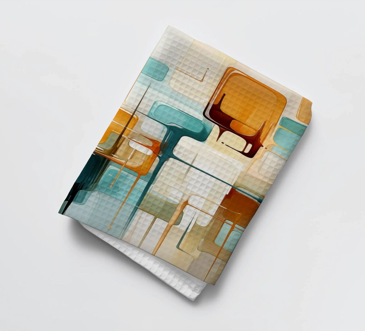 Abstract forms tea towel by Imagine