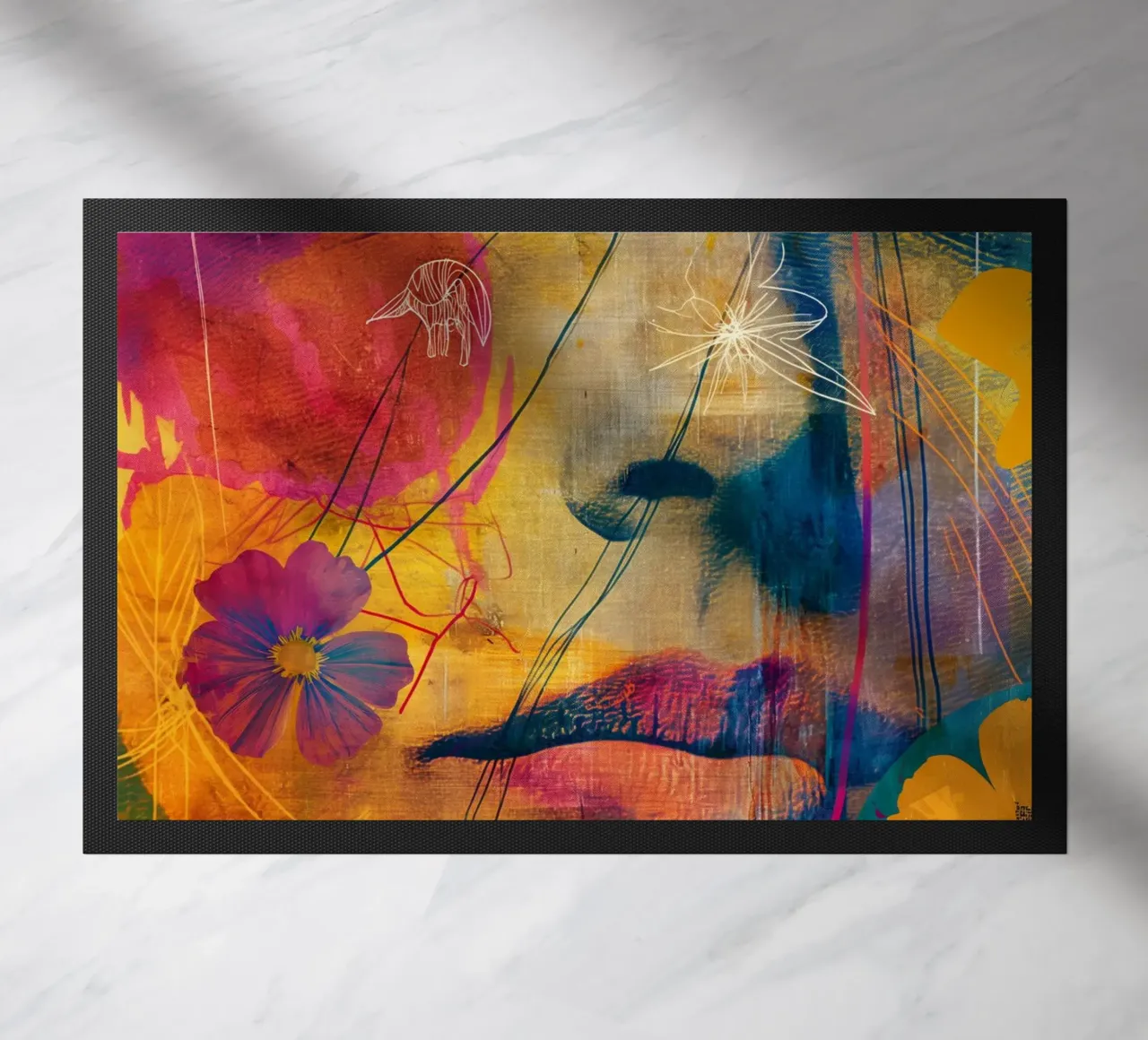 El poder de las flores felpudo de Imagine