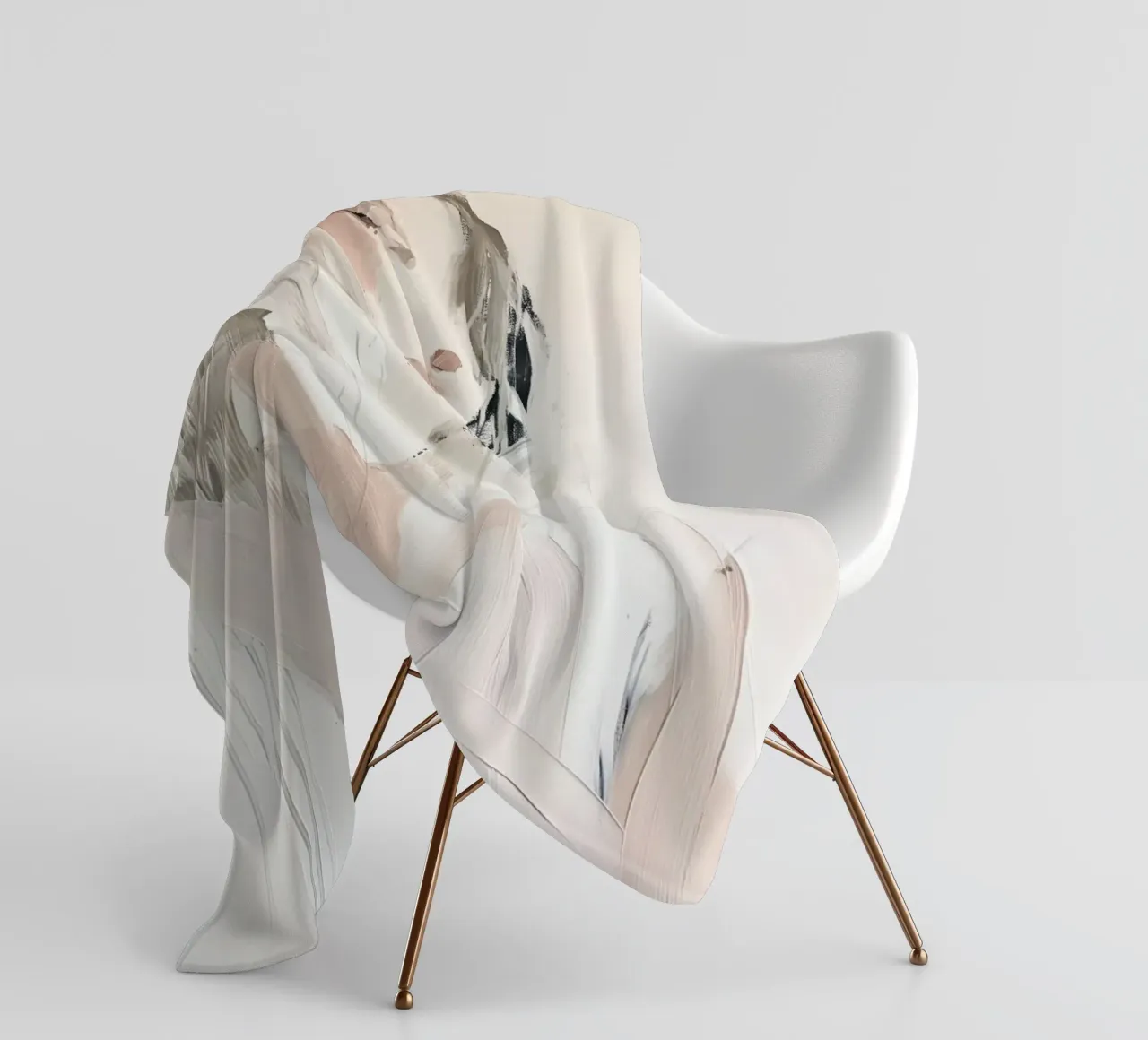 Abstract portrait in light colours fleece blanket by Imagine