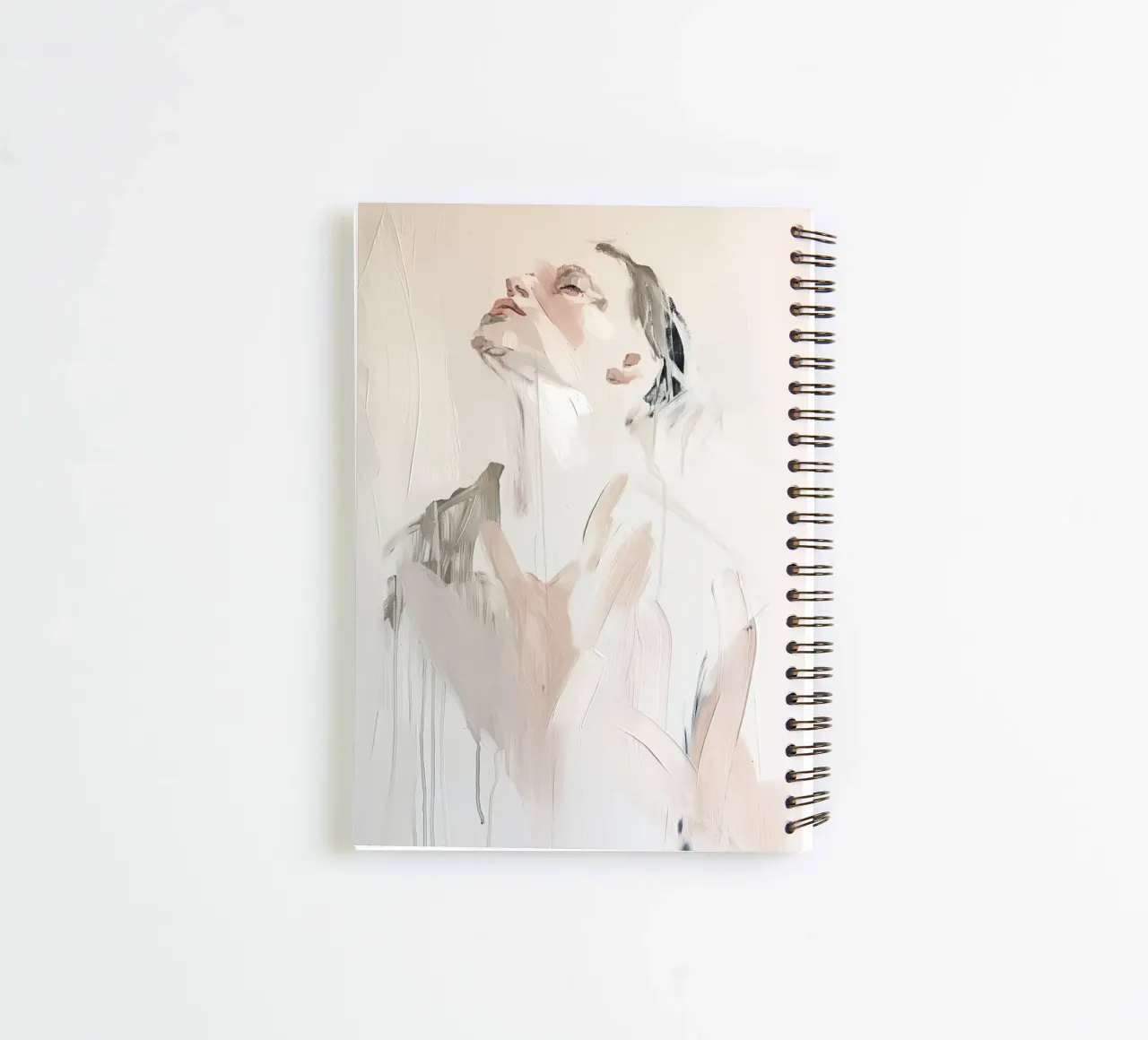 Abstract portrait in light colours spiral notebook by Imagine
