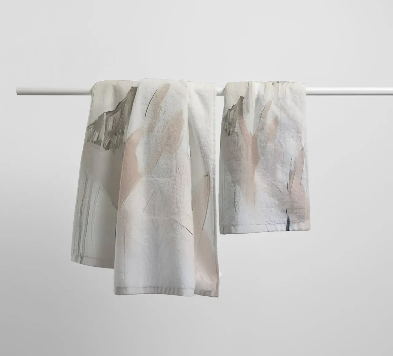 Abstract portrait in light colours towel by Imagine