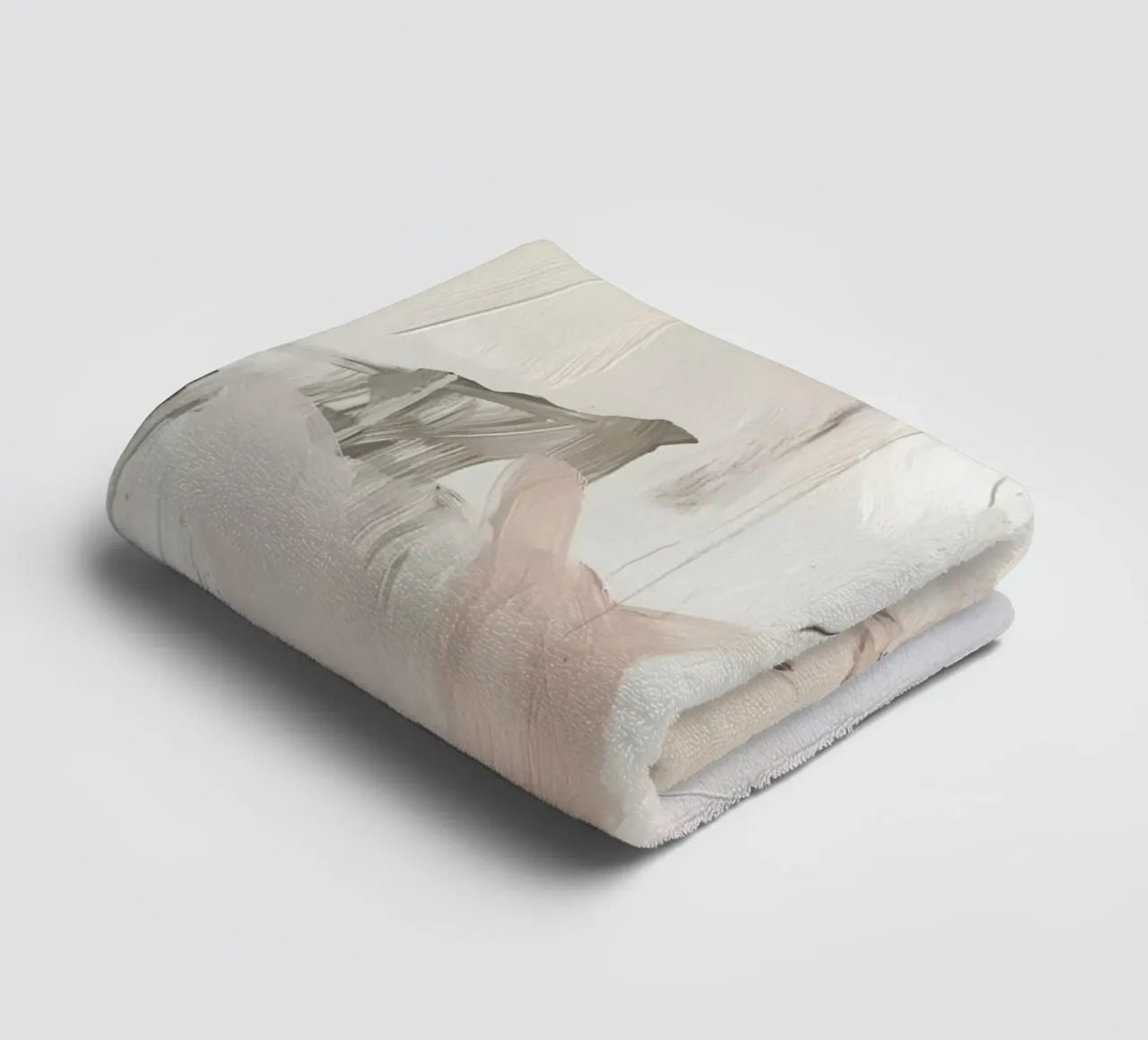 Abstract portrait in light colours towel by Imagine