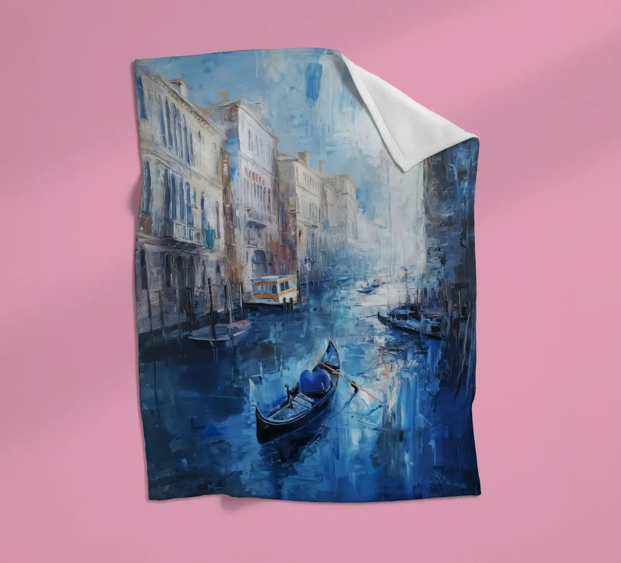 Venezia in blu coperta in pile da Imagine