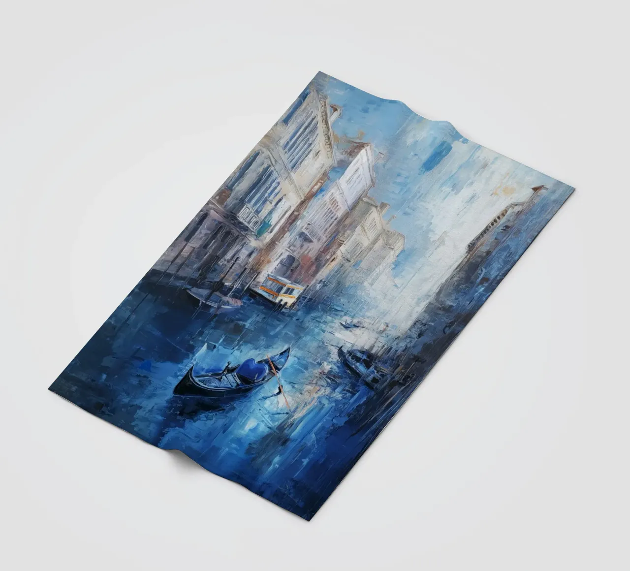 Venezia in blu coperta in pile da Imagine