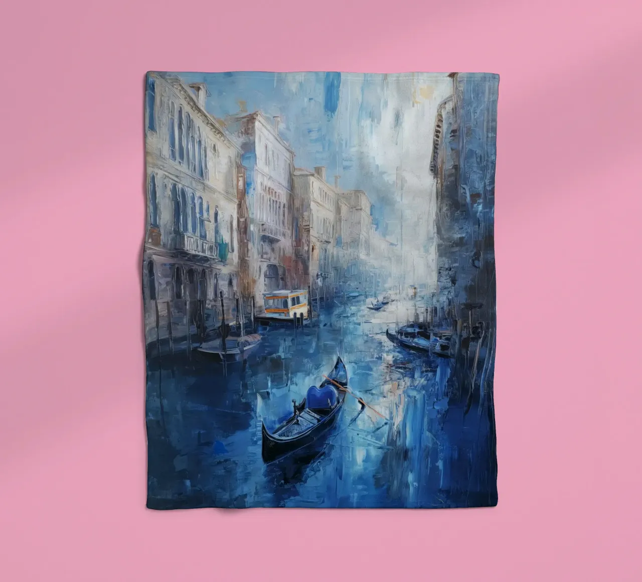 Venezia in blu coperta in pile da Imagine