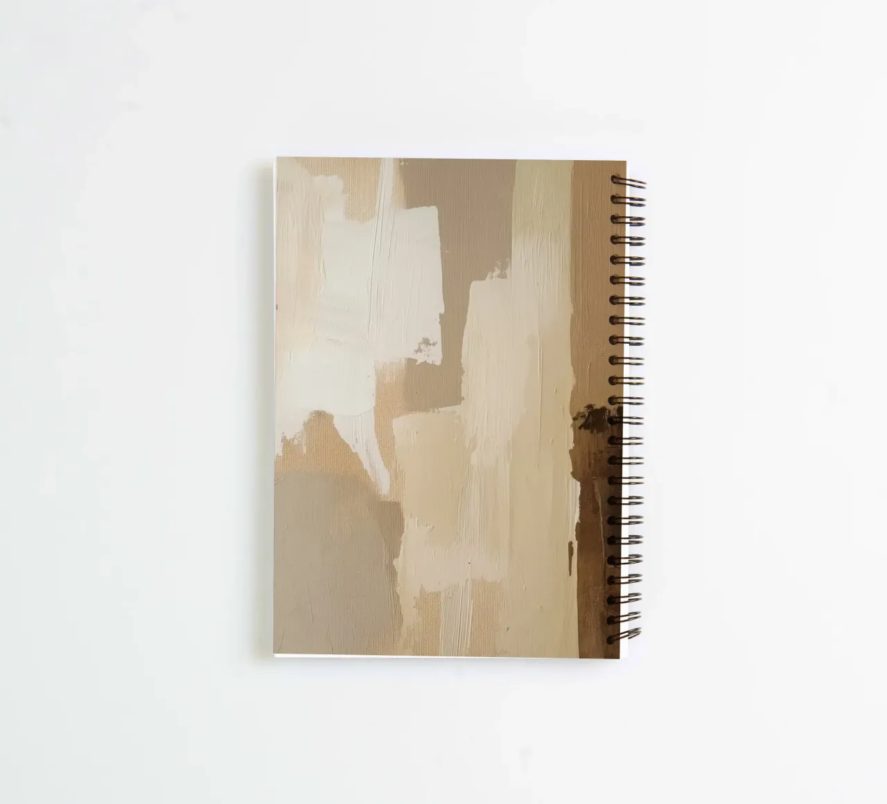 Abstract in sand colours spiral notebook by Imagine