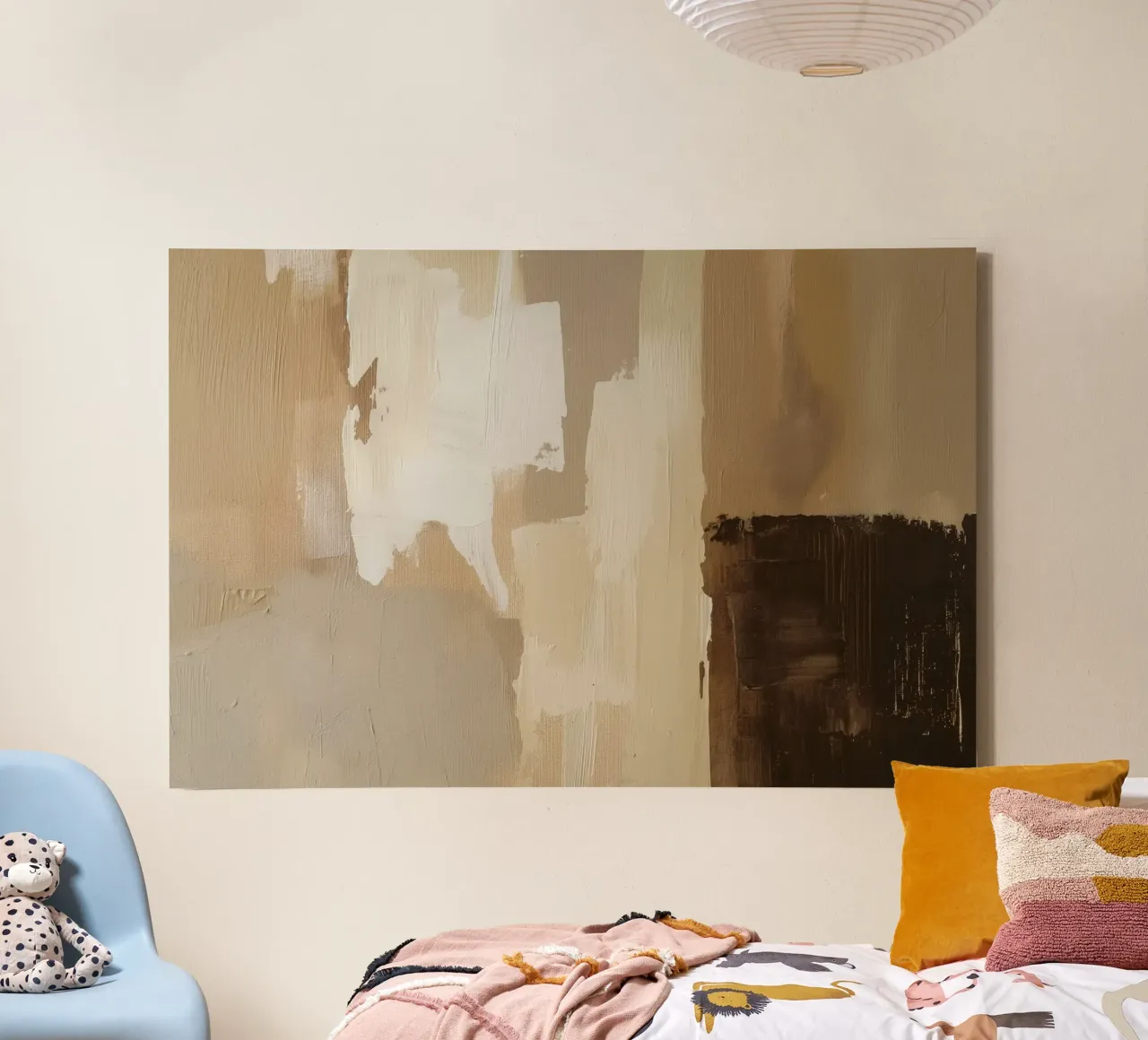 Abstract in sand colours canvas by Imagine