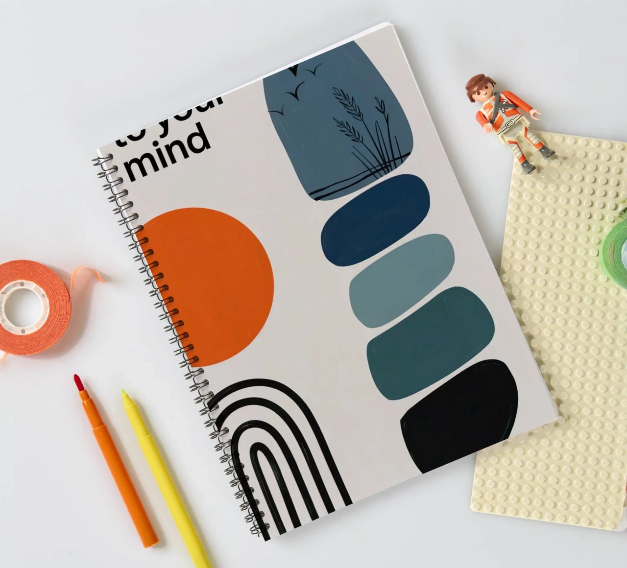 BE KIND TO YOUR MIND carnet à spirale de 20 Farben