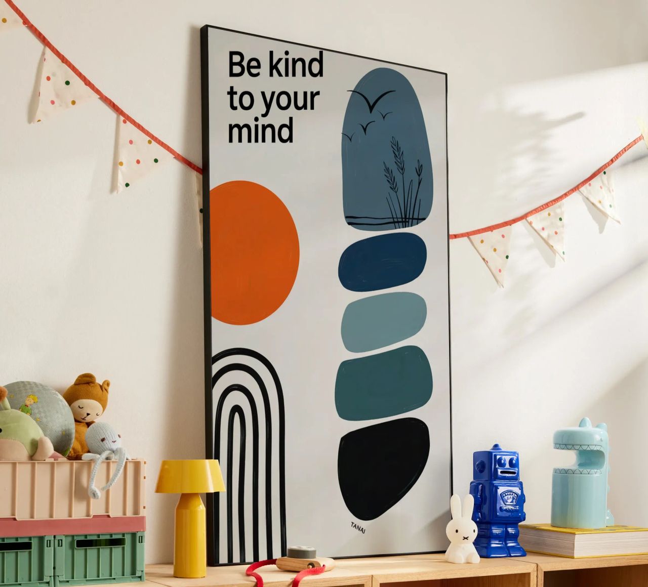BE KIND TO YOUR MIND alu dibond de 20 Farben