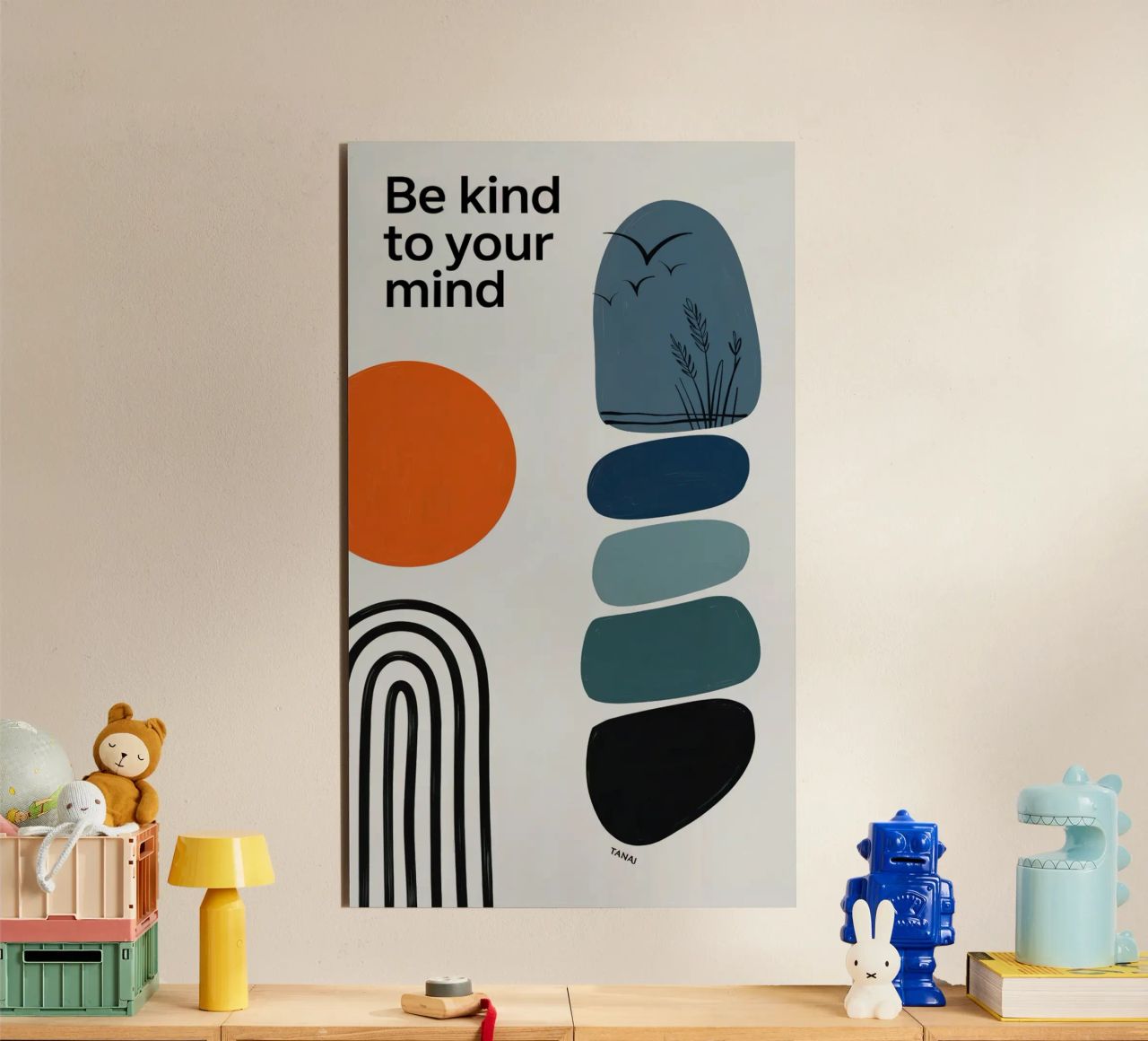 BE KIND TO YOUR MIND alu dibond de 20 Farben