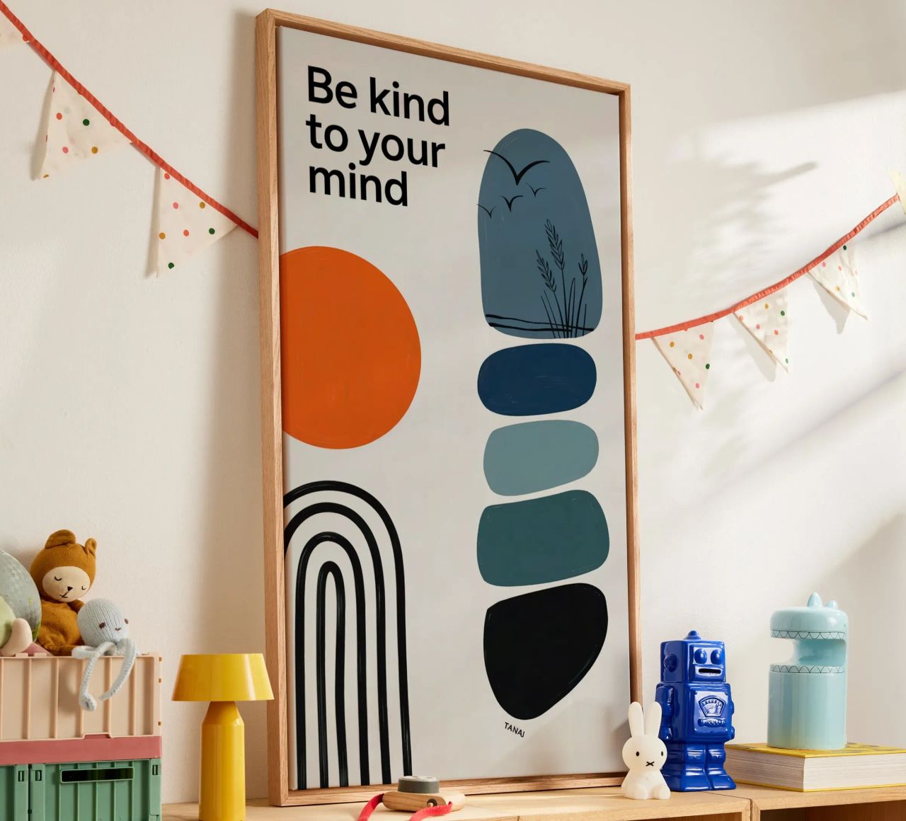 BE KIND TO YOUR MIND toile de 20 Farben
