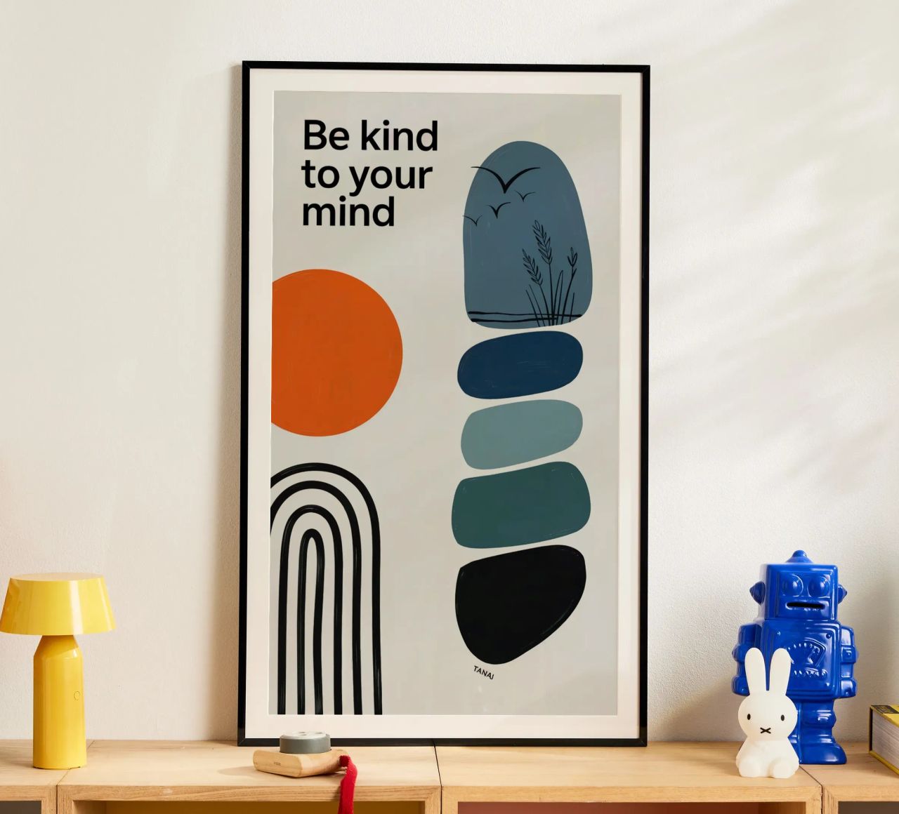 BE KIND TO YOUR MIND poster de 20 Farben