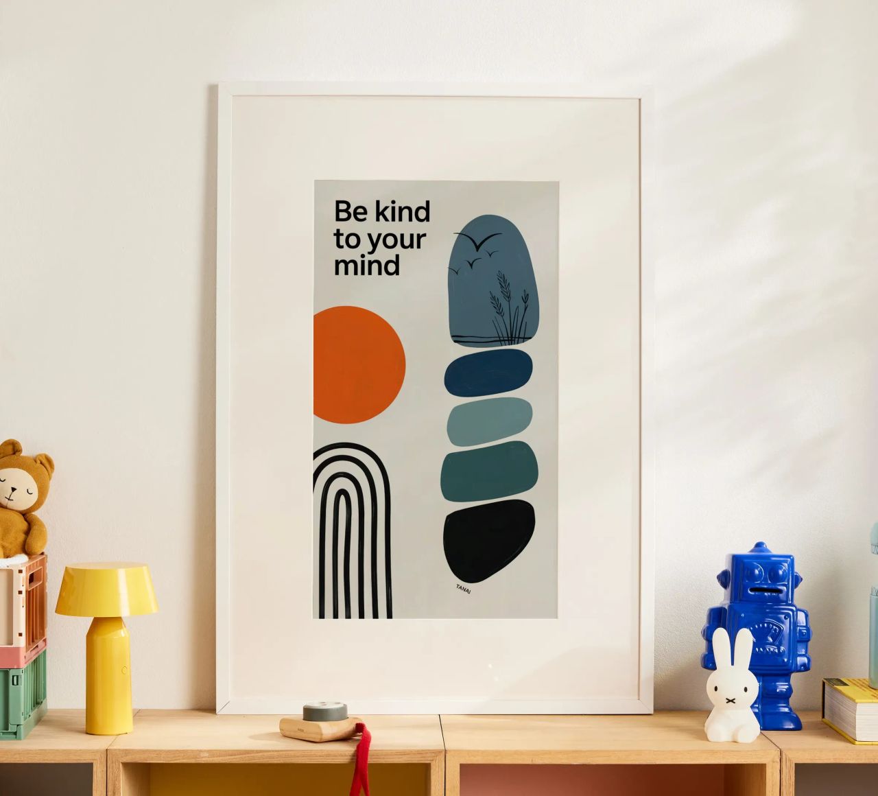 BE KIND TO YOUR MIND poster de 20 Farben