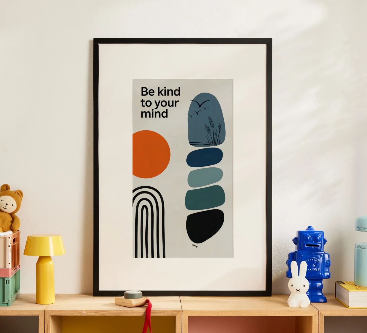 BE KIND TO YOUR MIND poster de 20 Farben