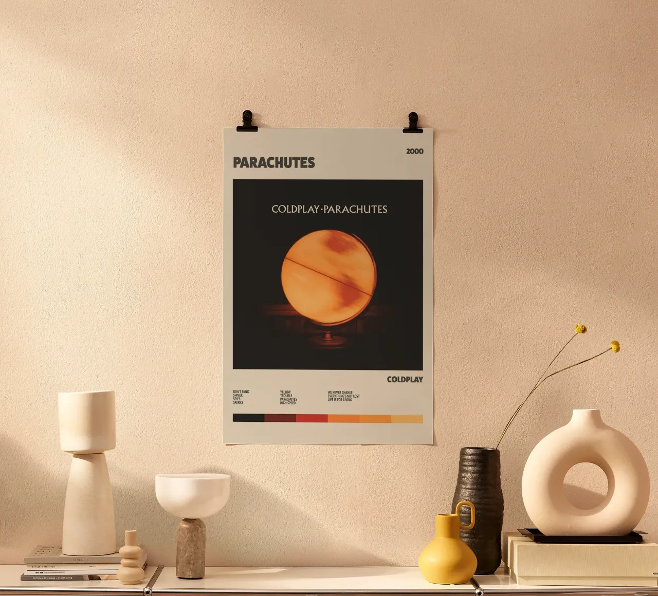 Parachutes – Coldplay poster da Attaboy Dsgn