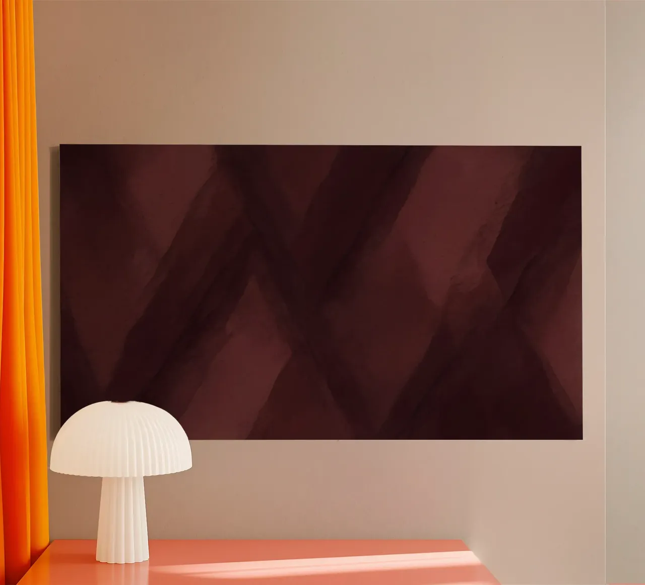 Rich maroon abstract background modern look canvas with Floater frame by DesignDoodle