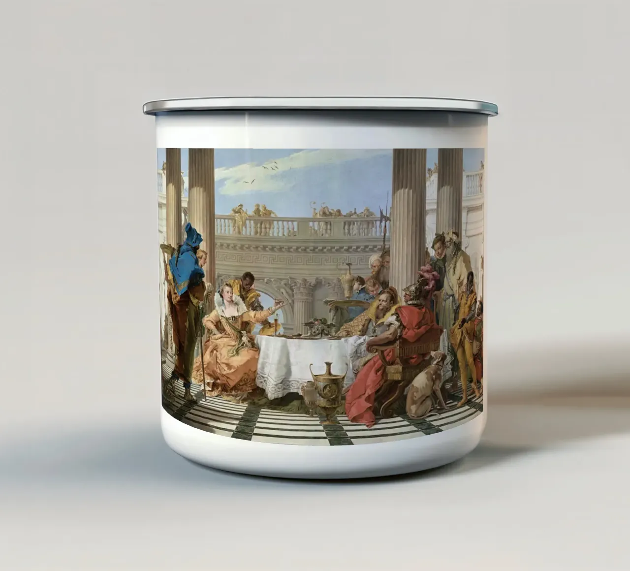 Giovanni Battista Tiepolo - The Banquet of Cleopatra enamel mug by Wirla