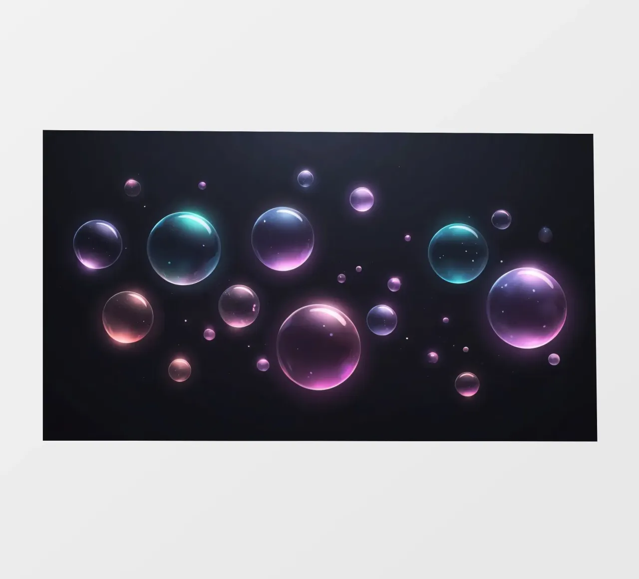 bubbles floating against a dark background mesmerizing art pvc cover by DesignDoodle