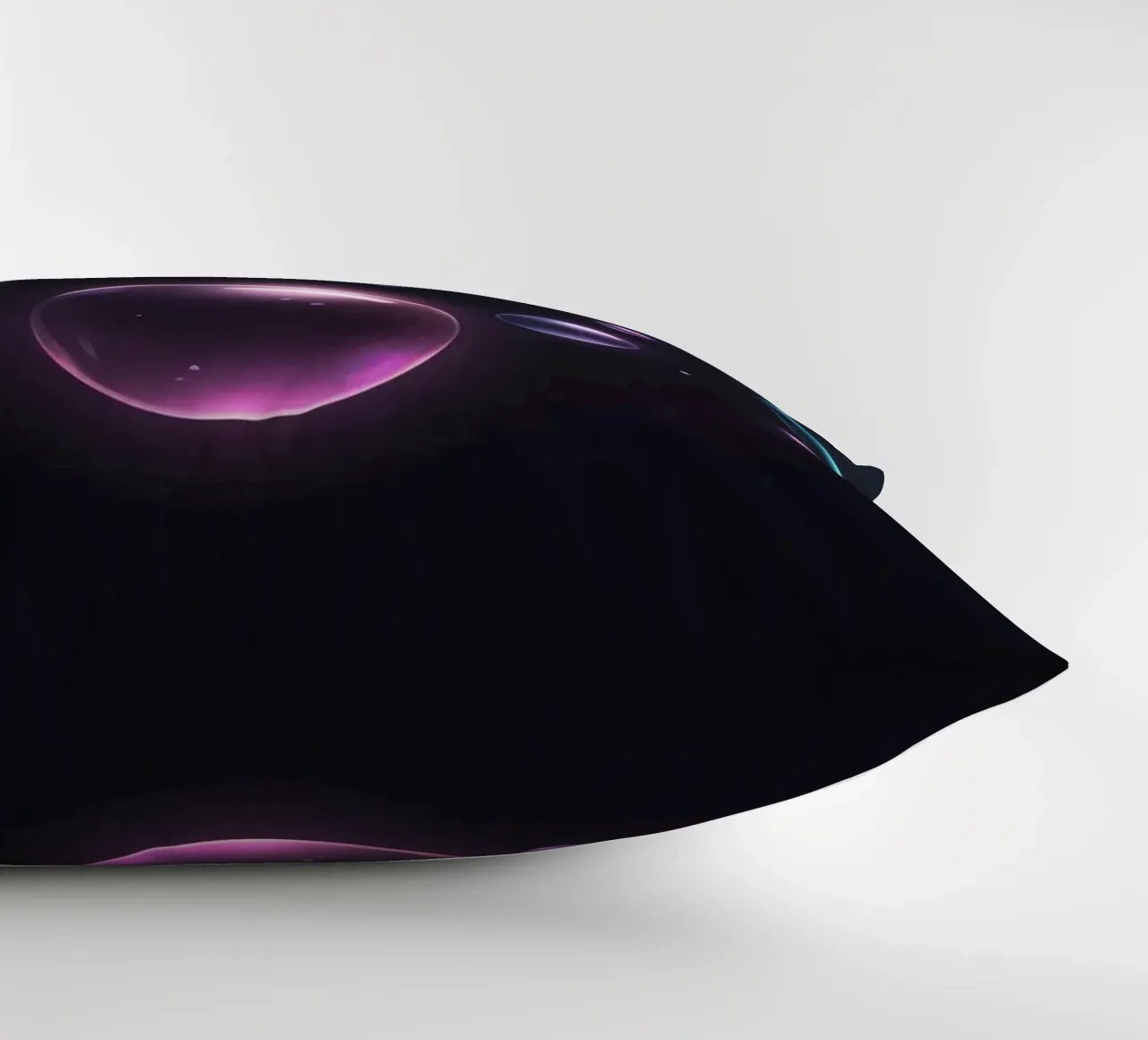 bubbles floating against a dark background mesmerizing art decorative cushion by DesignDoodle