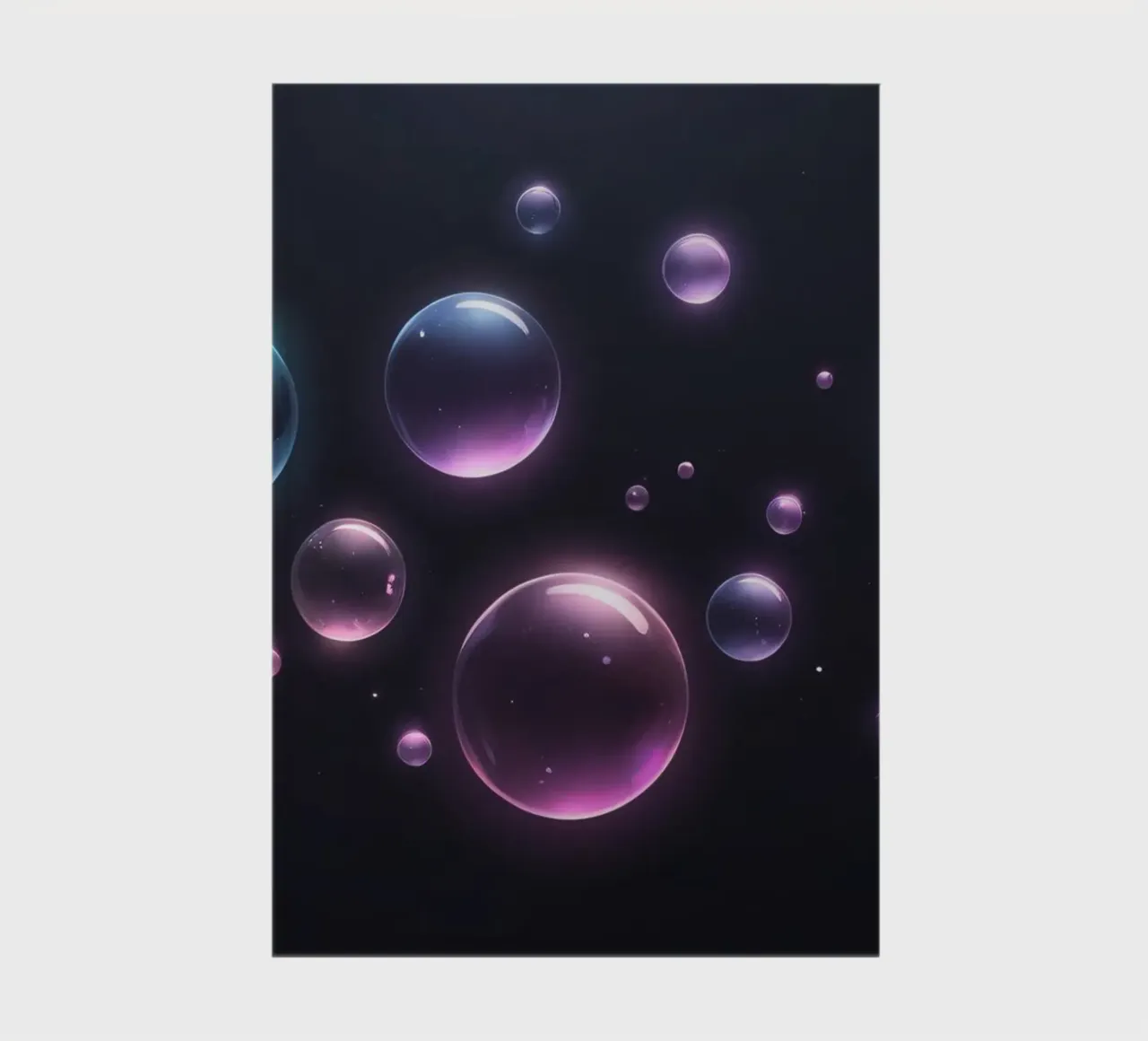 bubbles floating against a dark background mesmerizing art notebook by DesignDoodle