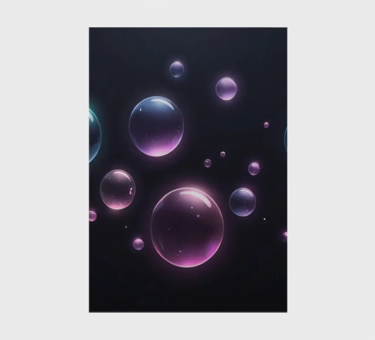 bolle che galleggiano su uno sfondo scuro arte ipnotica diario da DesignDoodle