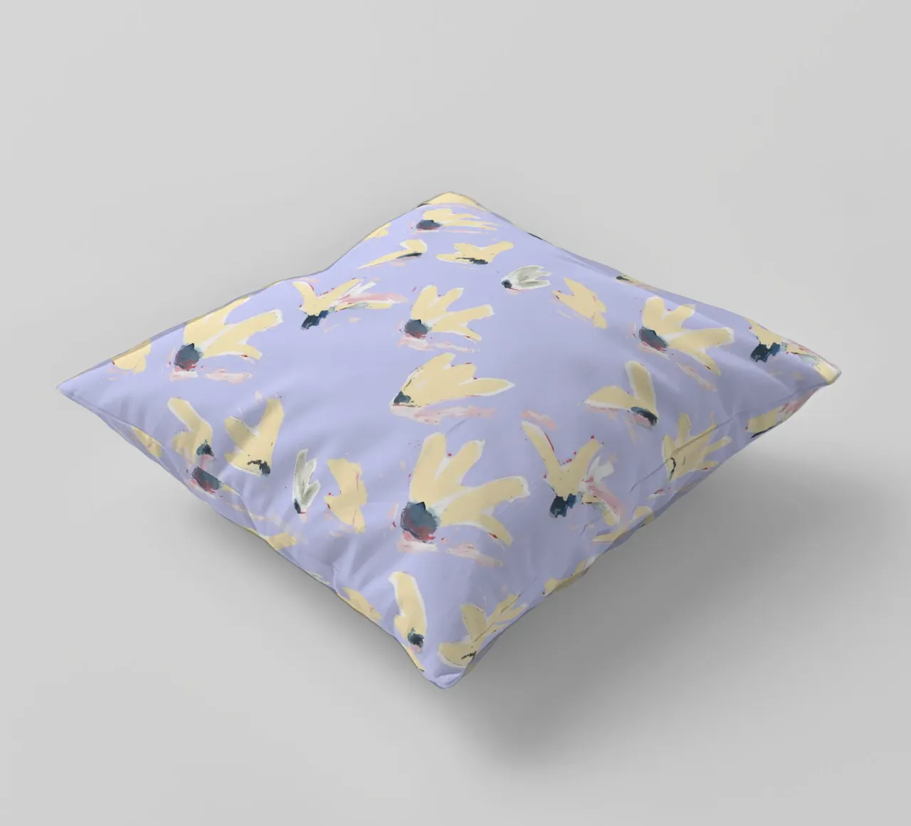 Blumen Flieder cuscino da Miriam Dück Pattern Design & Art