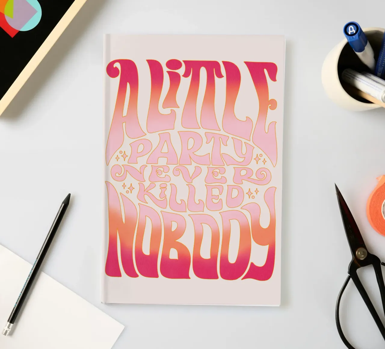 Party hard. Party hard and let it rip. notebook by CalliLetters