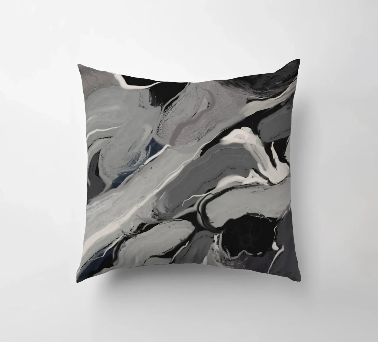 Flusso organico in bianco e nero cuscino da Little Dean