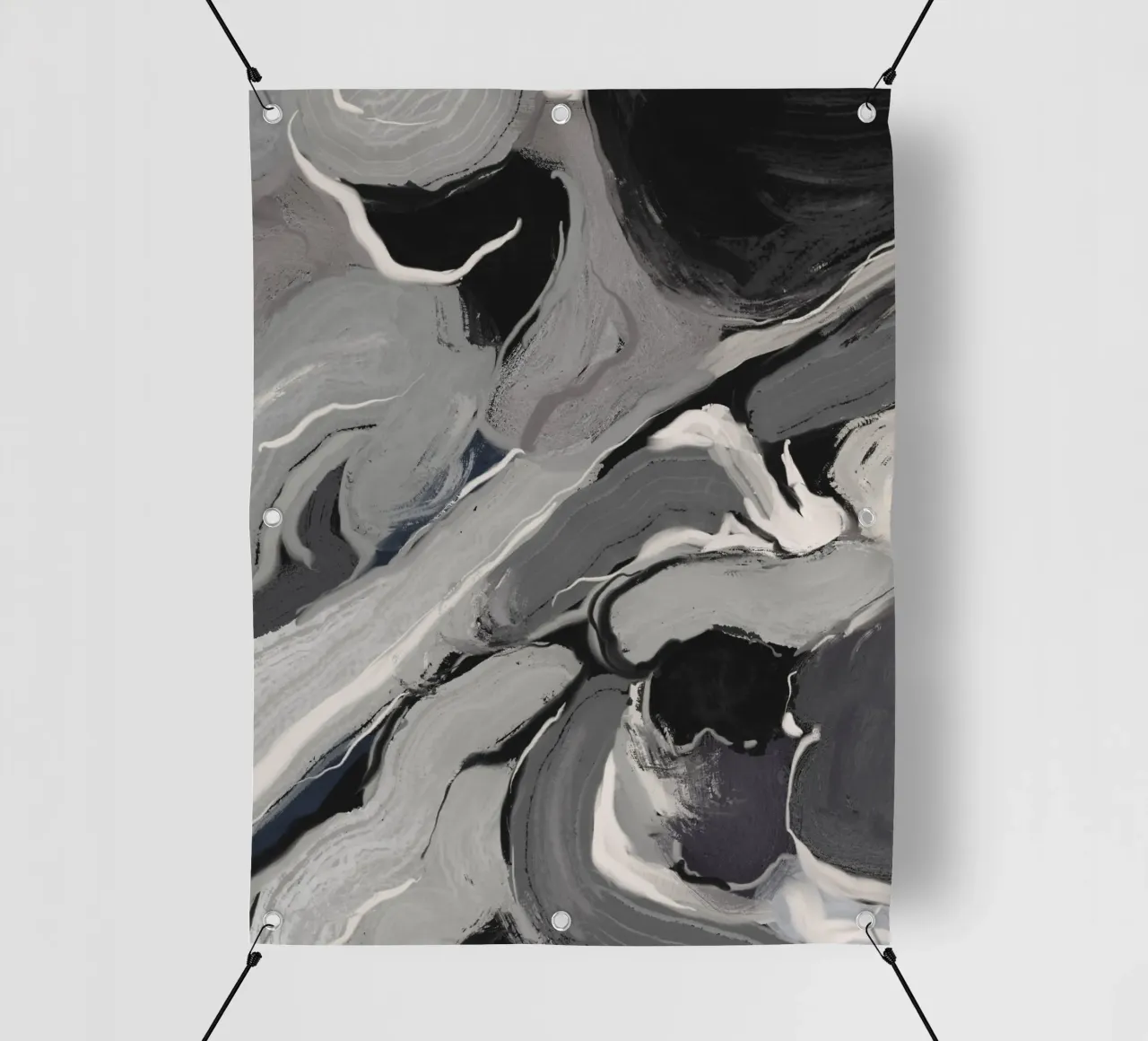 Flusso organico in bianco e nero telo in pvc da Little Dean