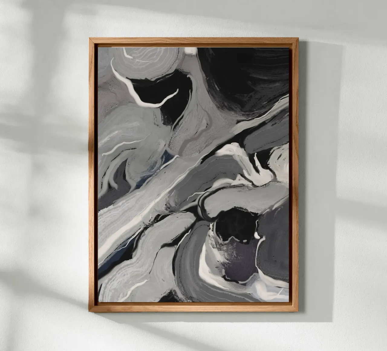 Flusso organico in bianco e nero alluminio dibond da Little Dean