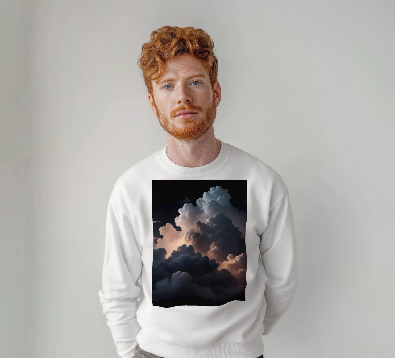 cloud formation creates a stunning abstract background sweatshirt by DesignDoodle