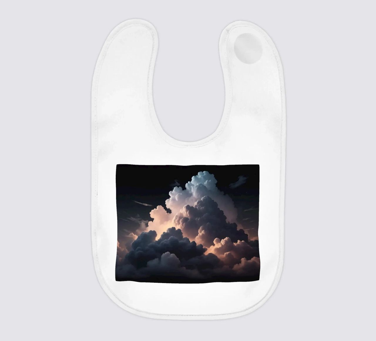 cloud formation creates a stunning abstract background baby bib by DesignDoodle