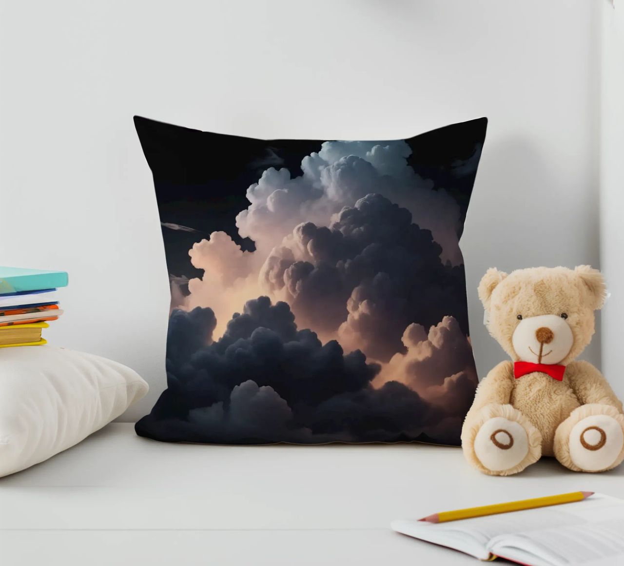 cloud formation creates a stunning abstract background decorative cushion by DesignDoodle