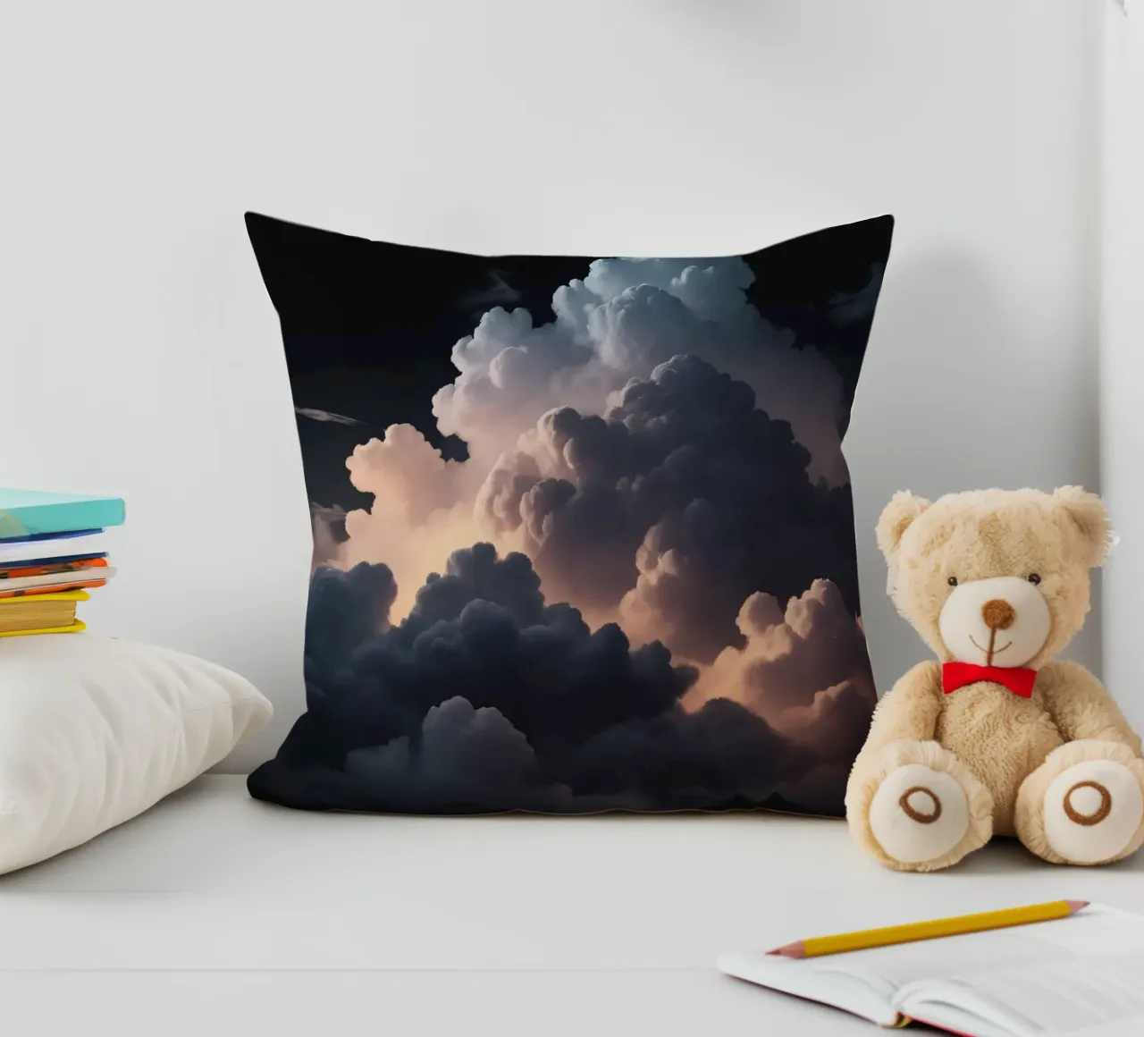 la formazione di nuvole crea uno splendido sfondo astratto cuscino da DesignDoodle