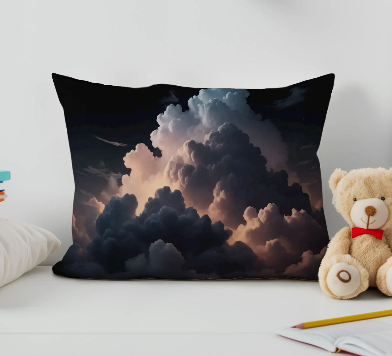 cloud formation creates a stunning abstract background decorative cushion by DesignDoodle