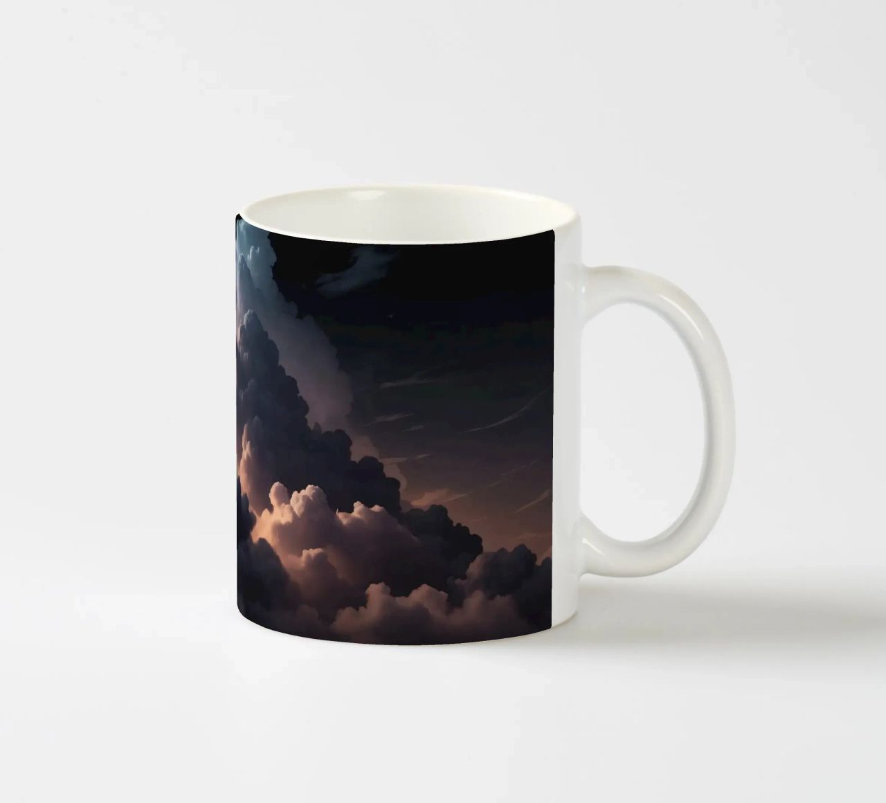 cloud formation creates a stunning abstract background ceramic mug by DesignDoodle
