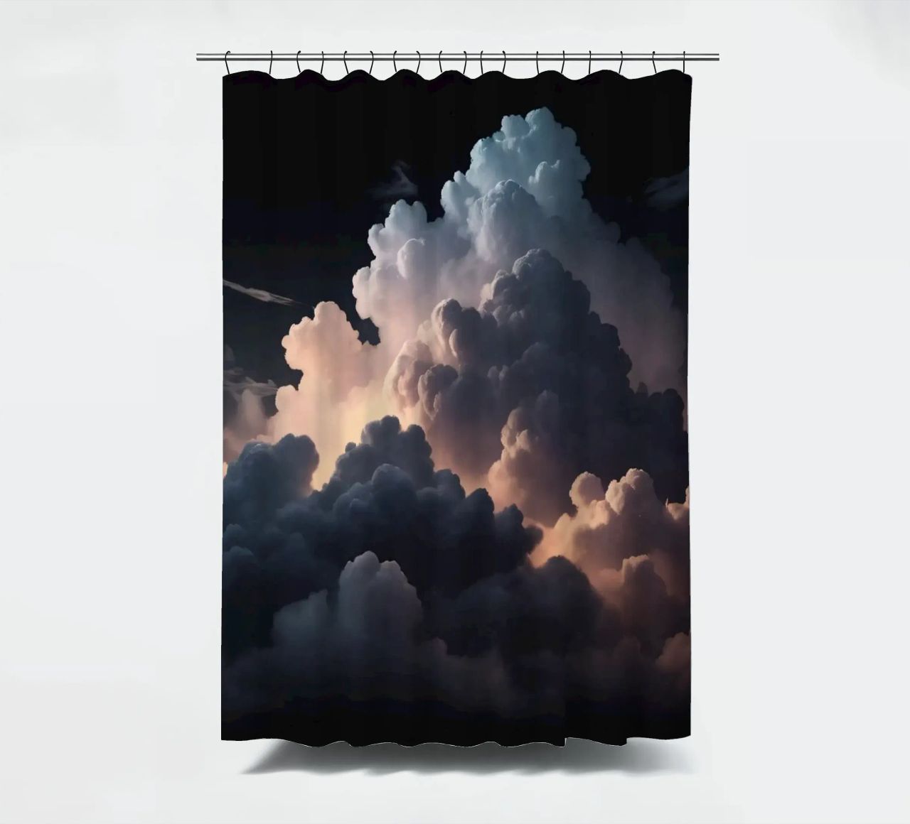 cloud formation creates a stunning abstract background shower curtain by DesignDoodle