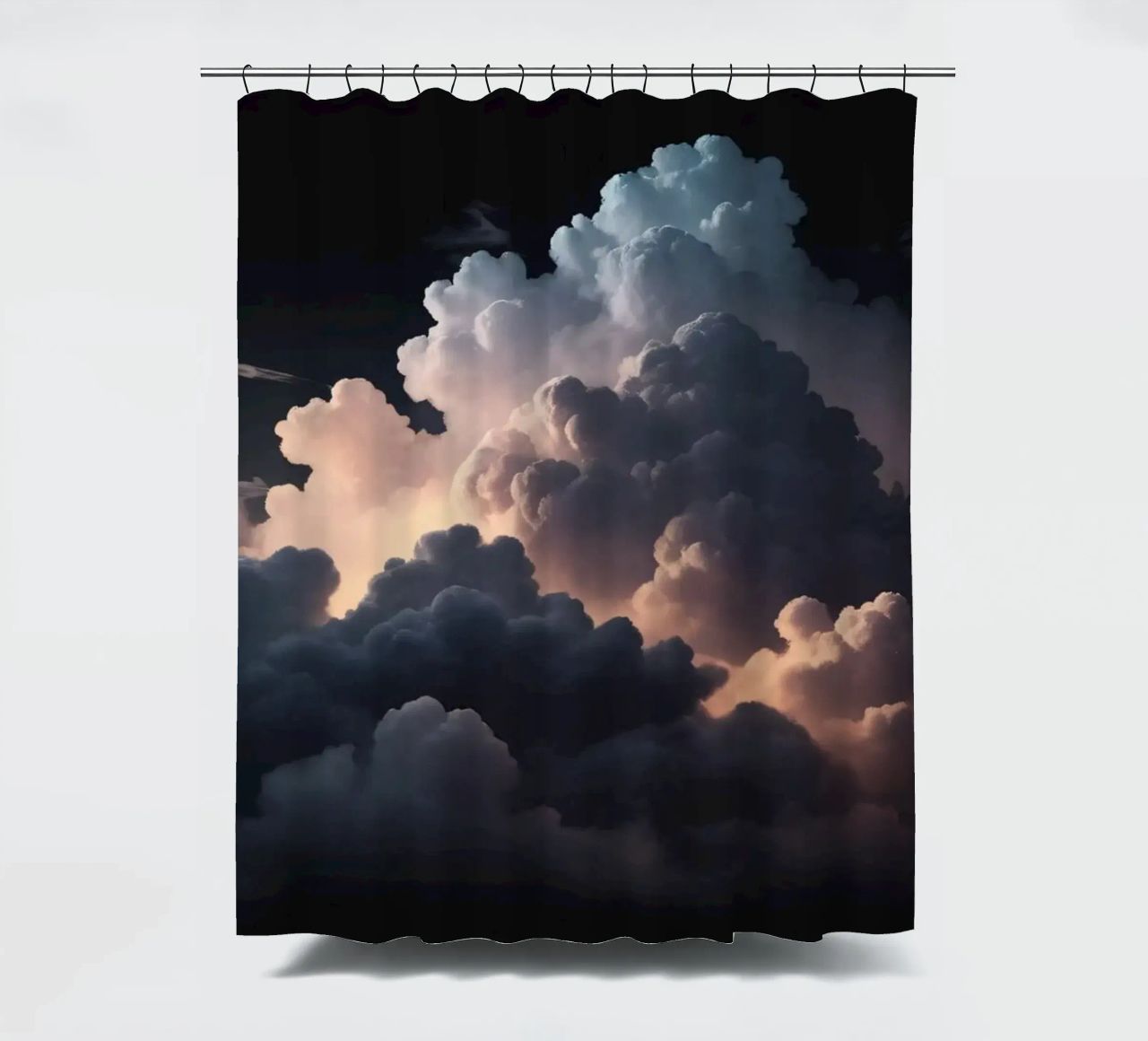 cloud formation creates a stunning abstract background shower curtain by DesignDoodle