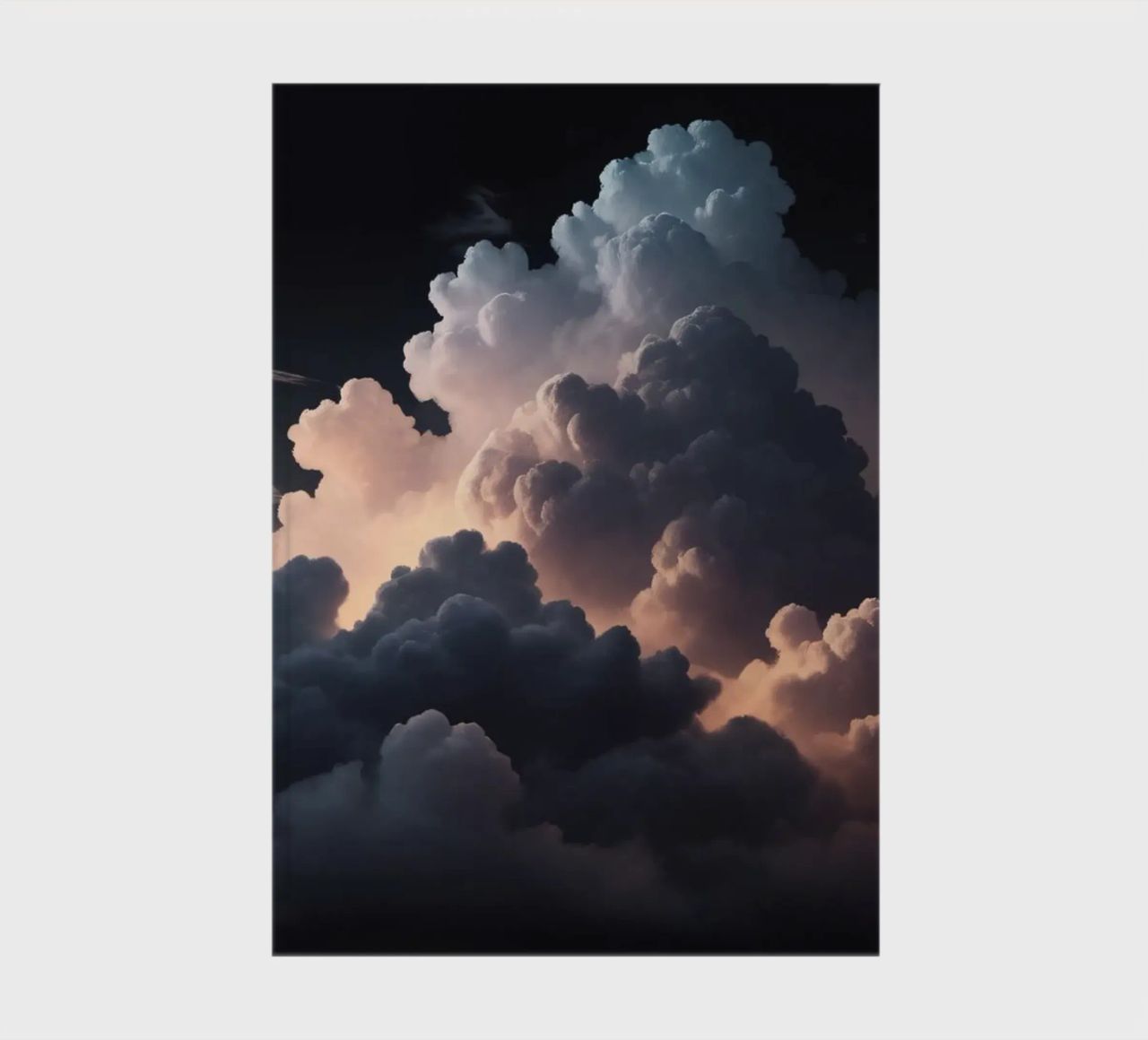 cloud formation creates a stunning abstract background notebook by DesignDoodle