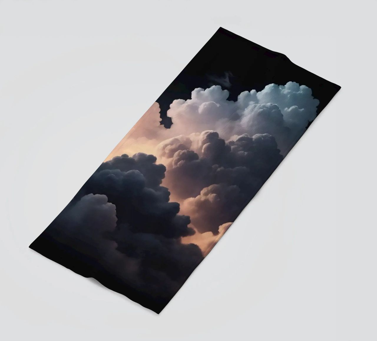 cloud formation creates a stunning abstract background beach towel by DesignDoodle