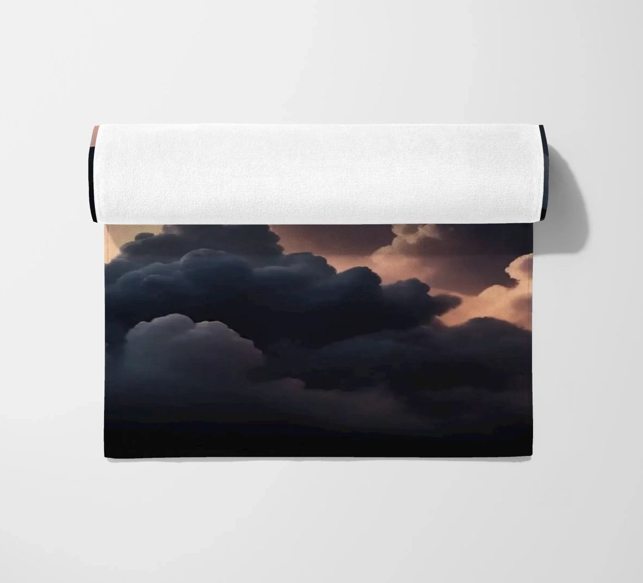 cloud formation creates a stunning abstract background beach towel by DesignDoodle
