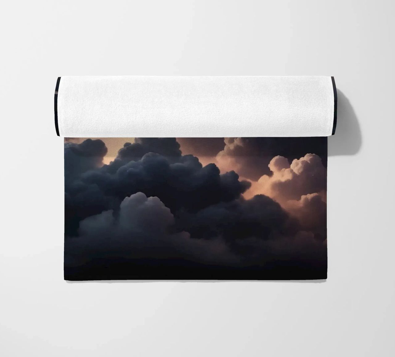 cloud formation creates a stunning abstract background beach towel by DesignDoodle